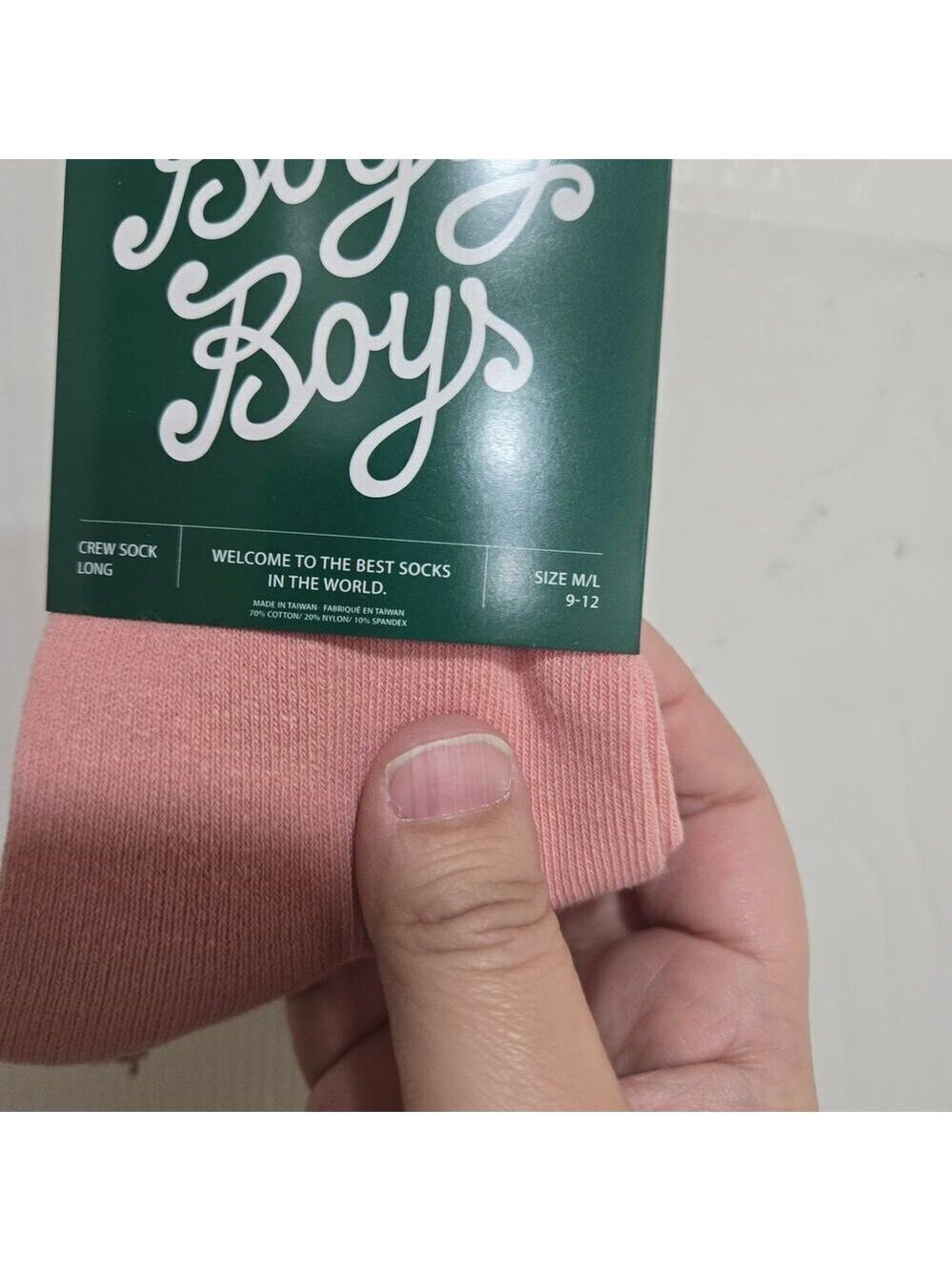 Bogey boys socks by macklemore mens size 9-12 m/L pastel pink long crew socks - Picture 7 of 7
